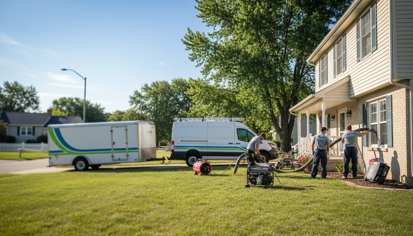 Flooded Basement Restoration And Cleanup With Repair in New Castle, IN near me